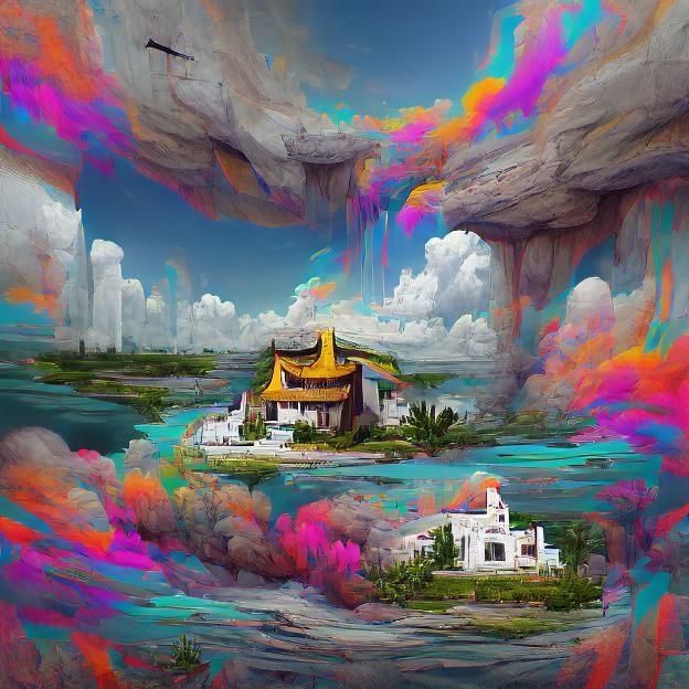 Remote isolated monastery in Miami