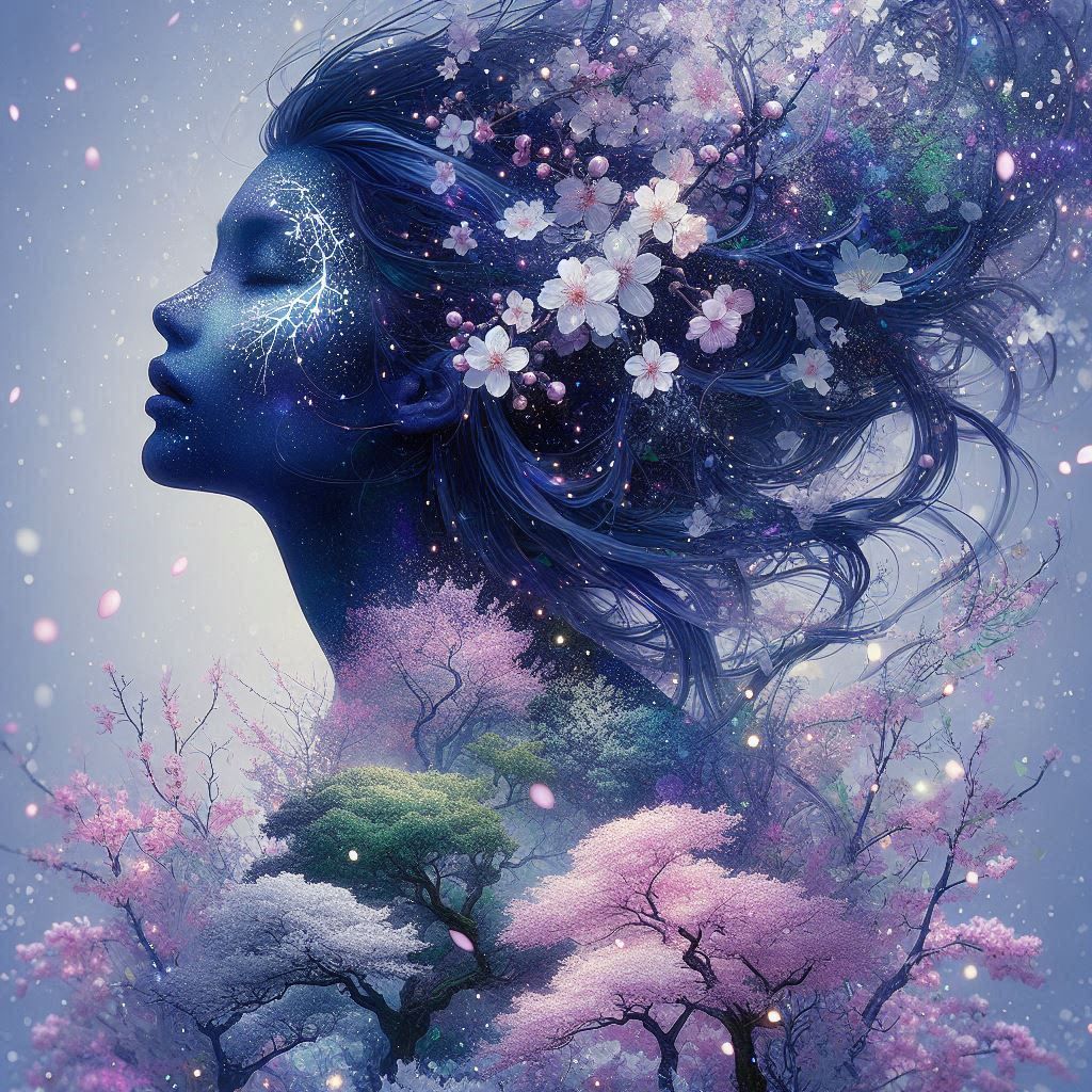 Double exposure portrait