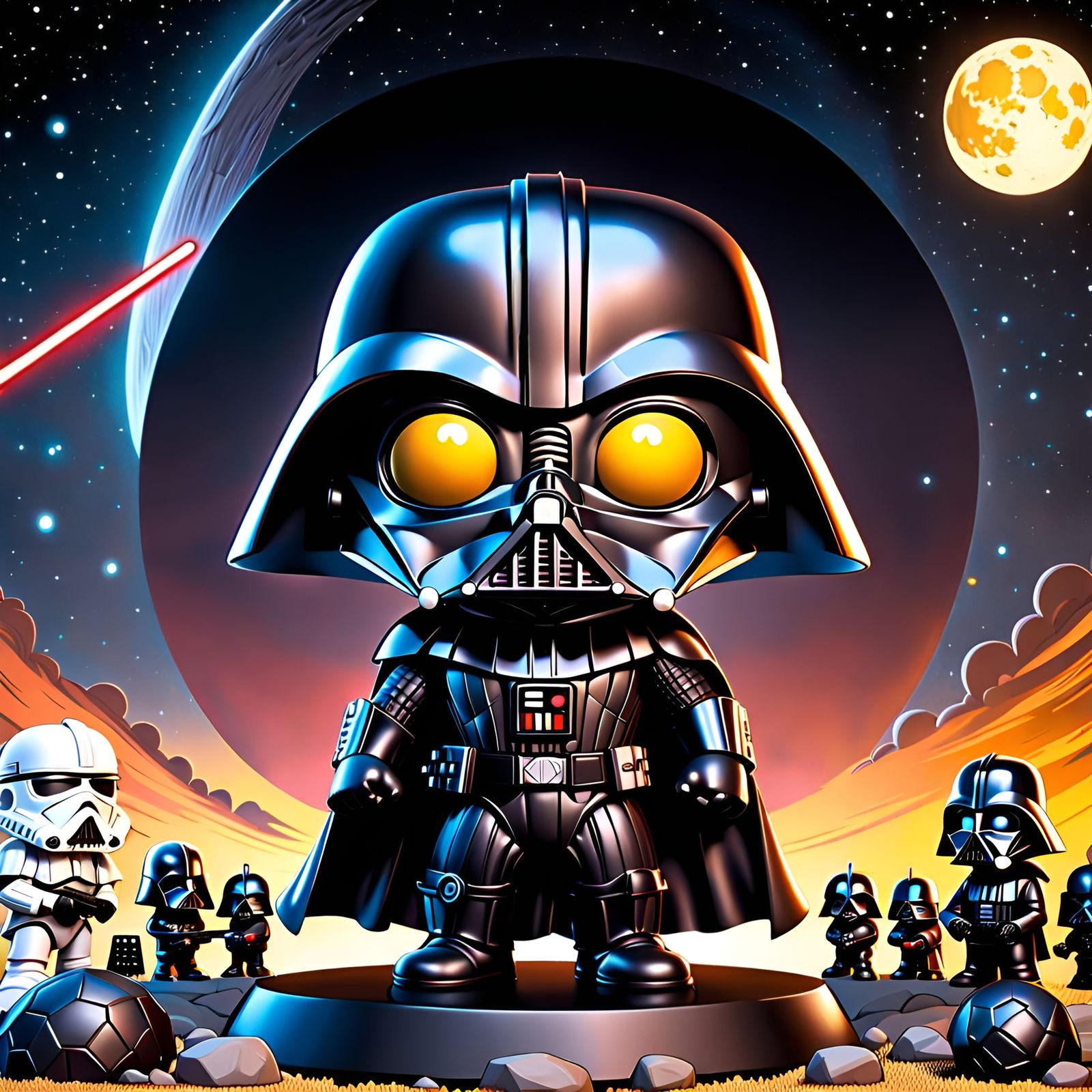 Chibi Bobblehead - DARTH VATER   by @JustBubu
