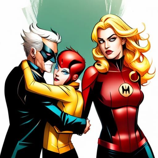 Hybrid, Harley Quinn and Eobard Thawne evolved 3 - AI Generated Artwork ...