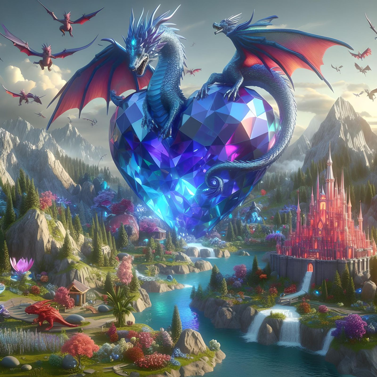 Crystal Heart Dragon Kingdom 