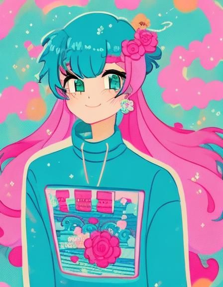 <lora:Lofi Kawaii DS v8:1.0>Girl, Kawaii, pastel, lofi