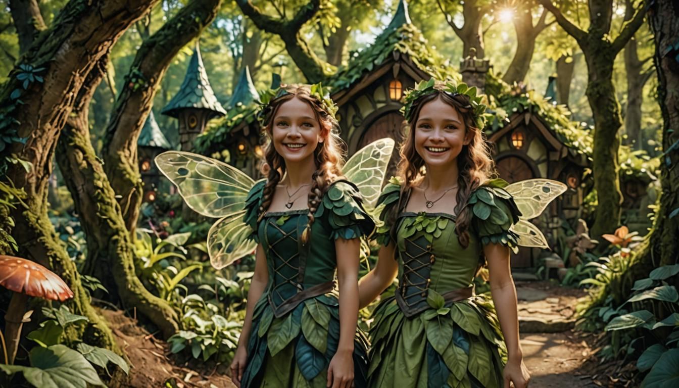 fairy sisters at home - AI Generated Artwork - NightCafe Creator