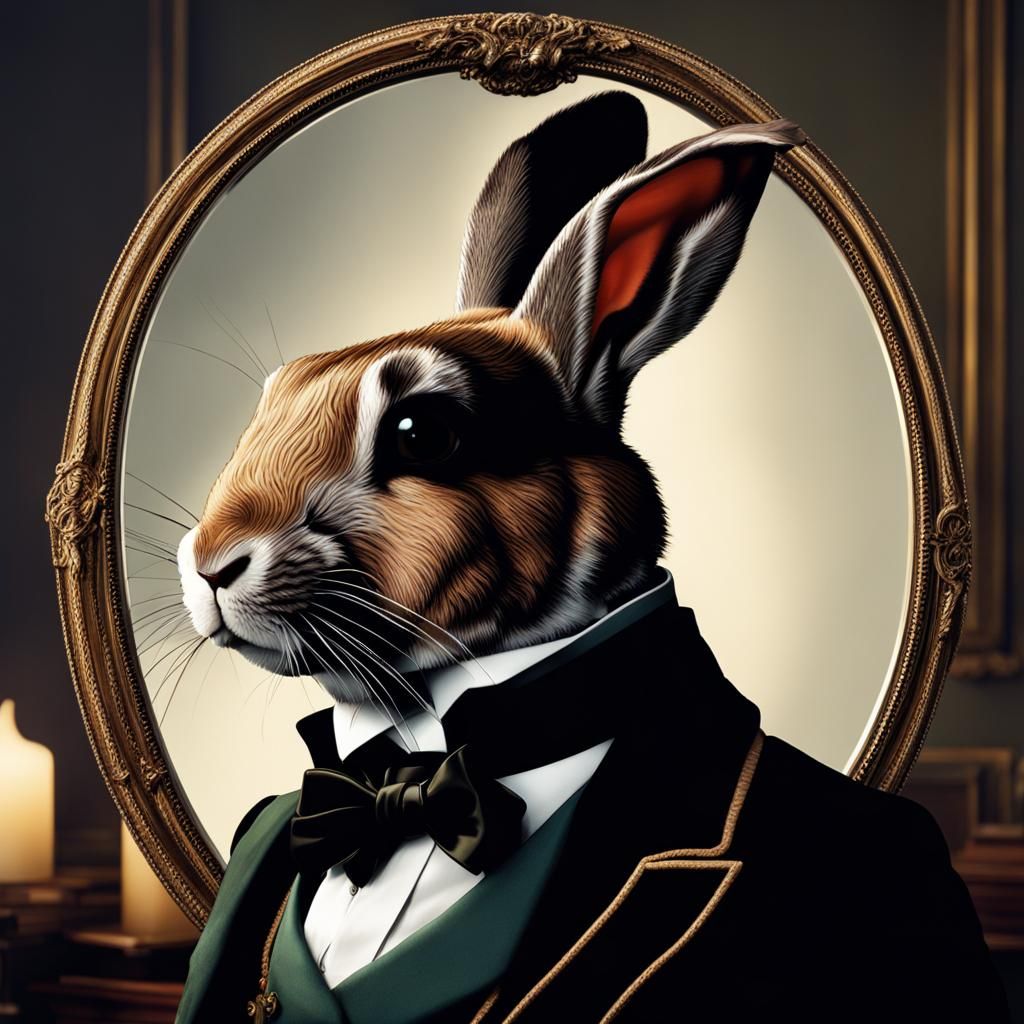 Grimdark Film Noir Detective with Regency Rabbits