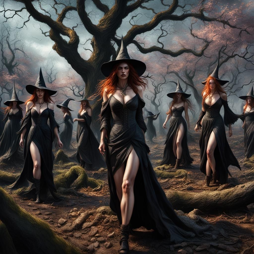 The Coven of Witches AI Generated Artwork NightCafe Creator
