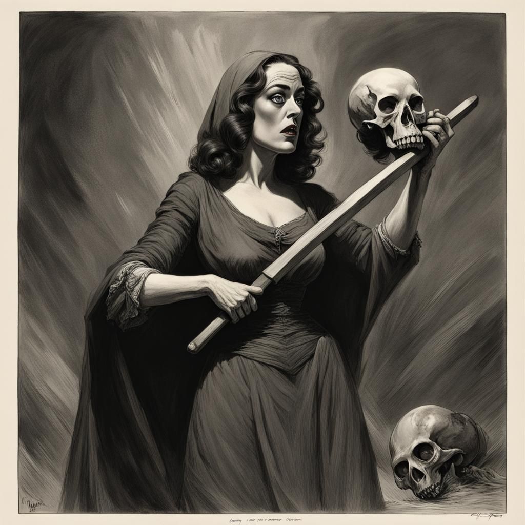 Joan Crawford Wielding An Axe