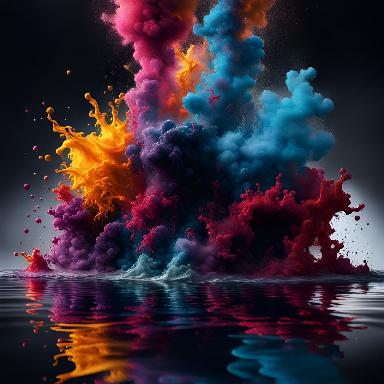 Shades of deep colours explosion - AI Generated Artwork - NightCafe Creator
