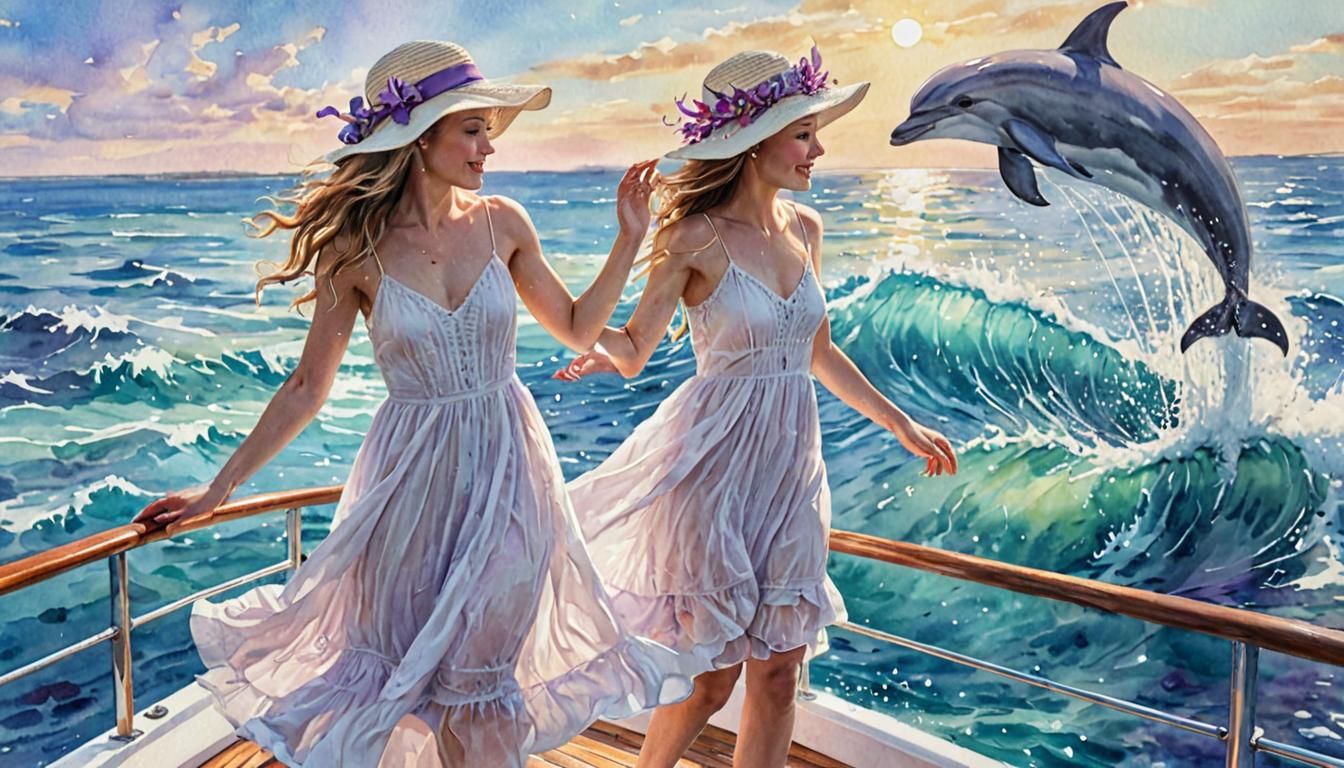 Sailing with dolphins