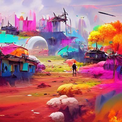 colourful concept art of a world that will never exist