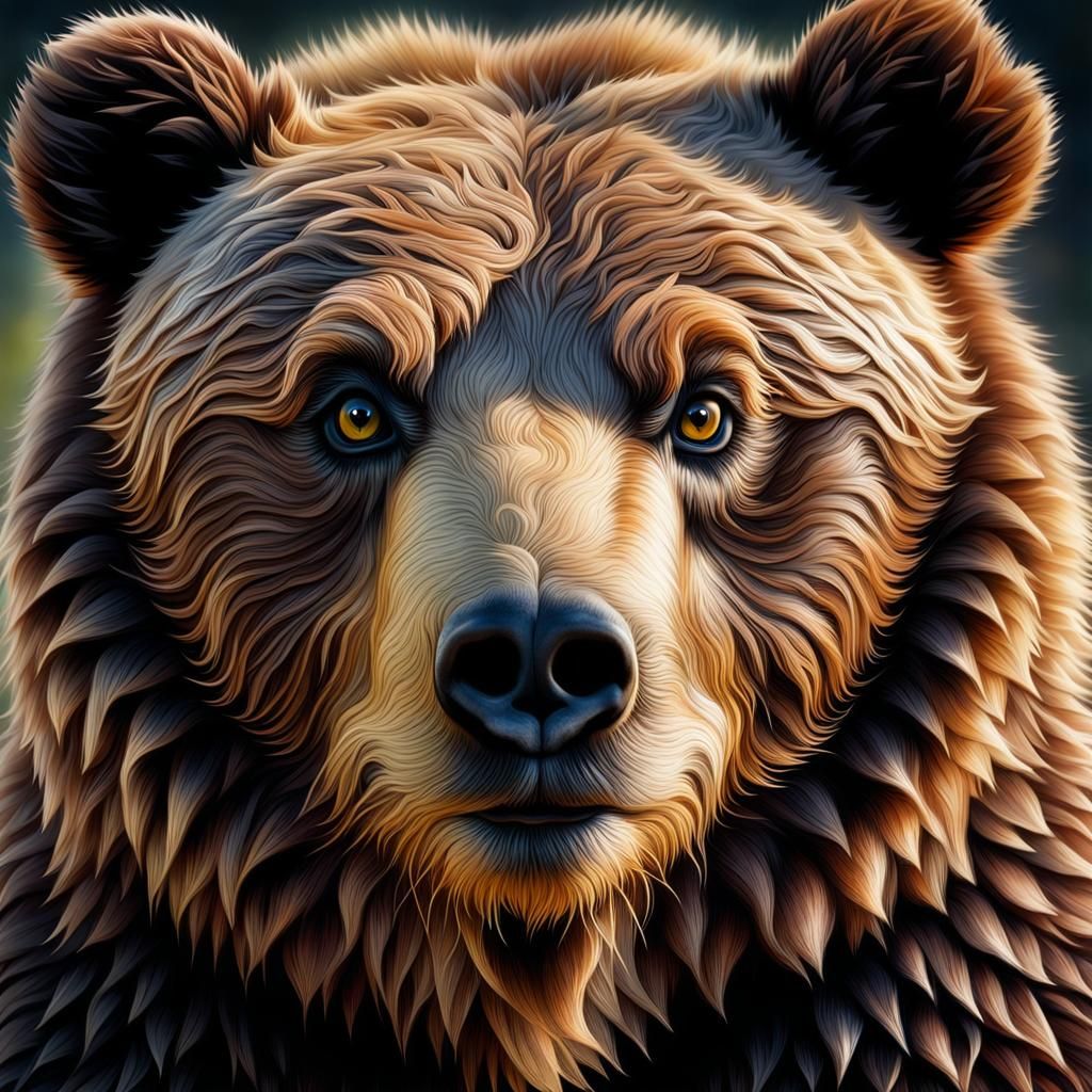 fluffy grizzly - AI Generated Artwork - NightCafe Creator