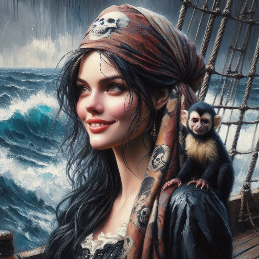 "Hold fast, me little matey, a storm be brewin'!"