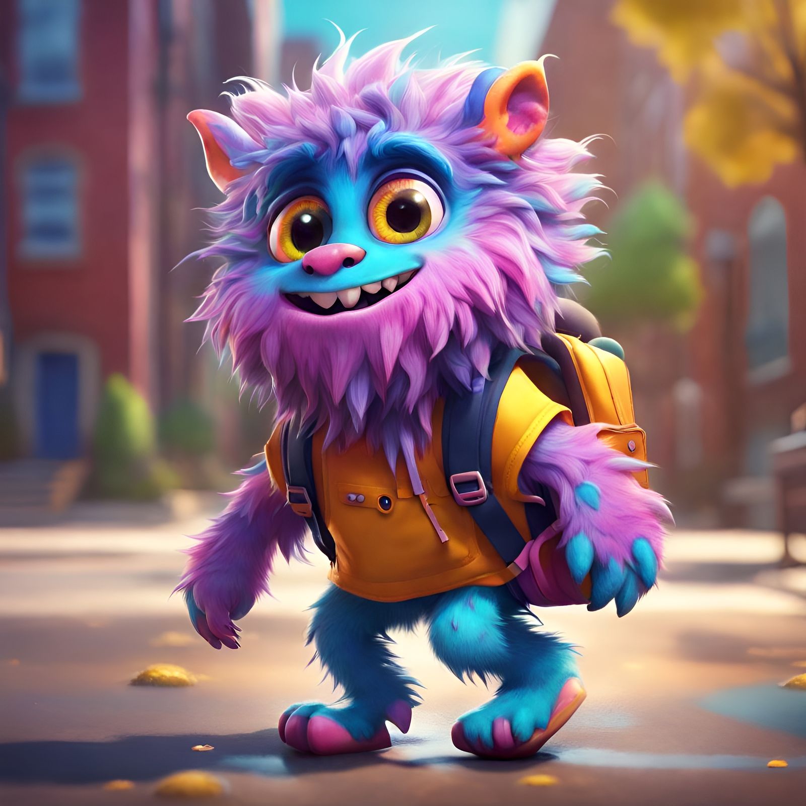 A walk to school  by @IDKrainbow