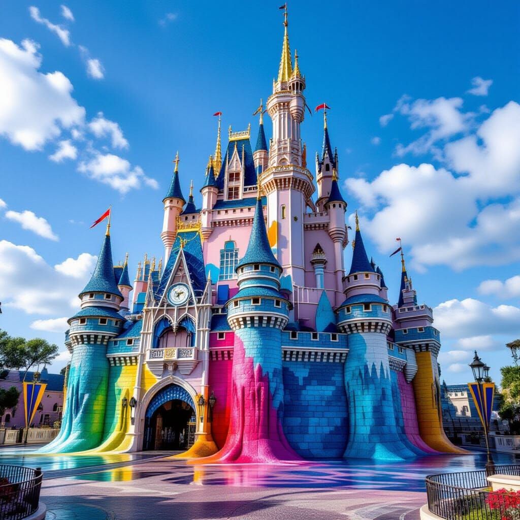 Mysterious Castle with All Colors Imaginable