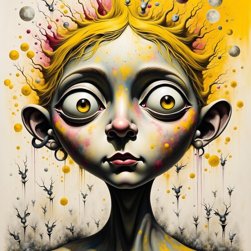 Surreal face expression 