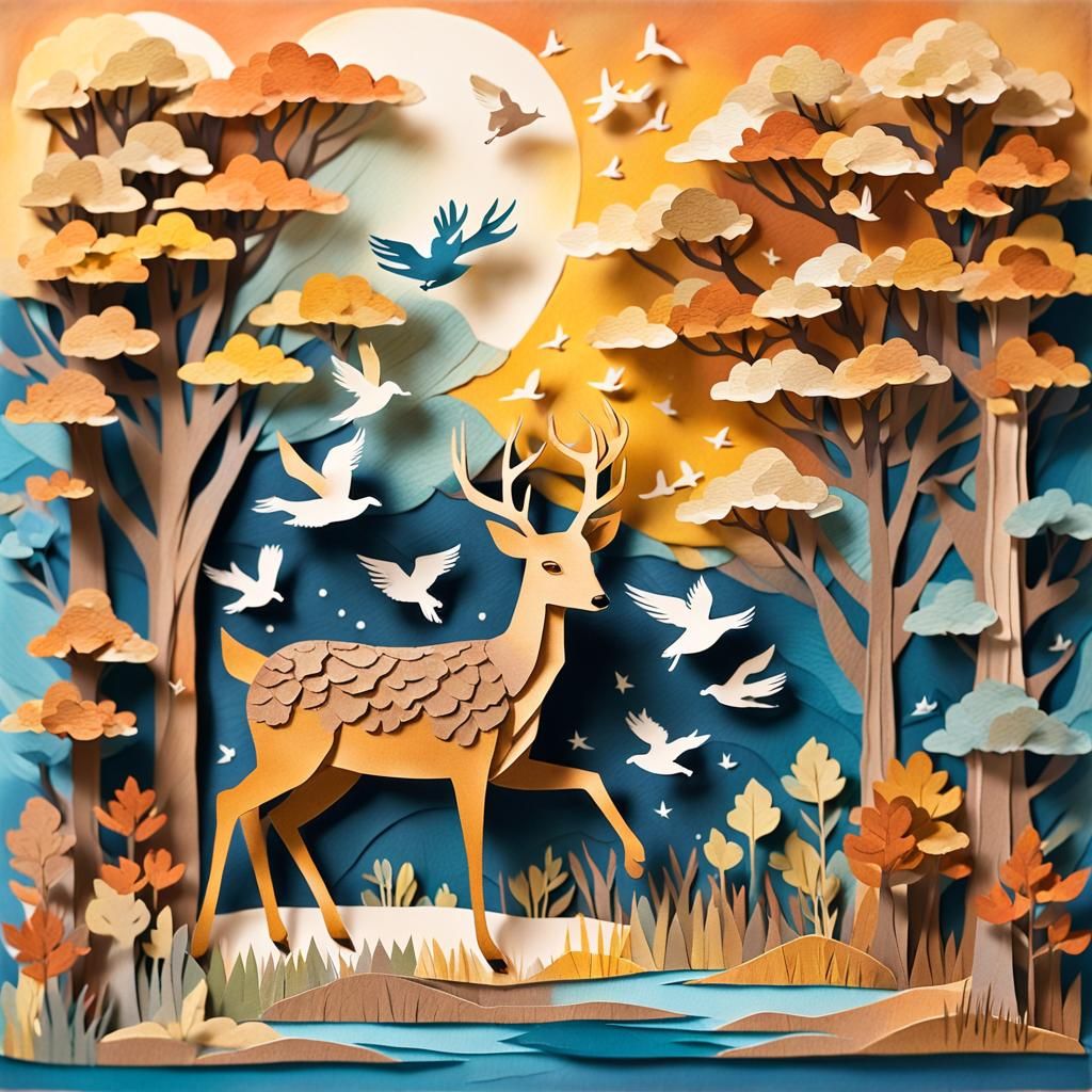 Fall Paper Collage Art