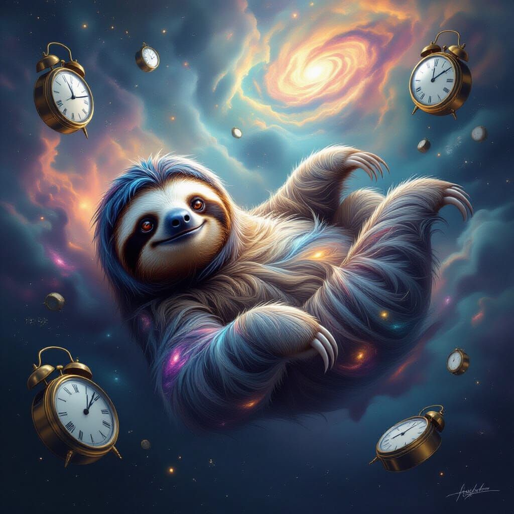 Cosmic Sloth  by @Sebastian
