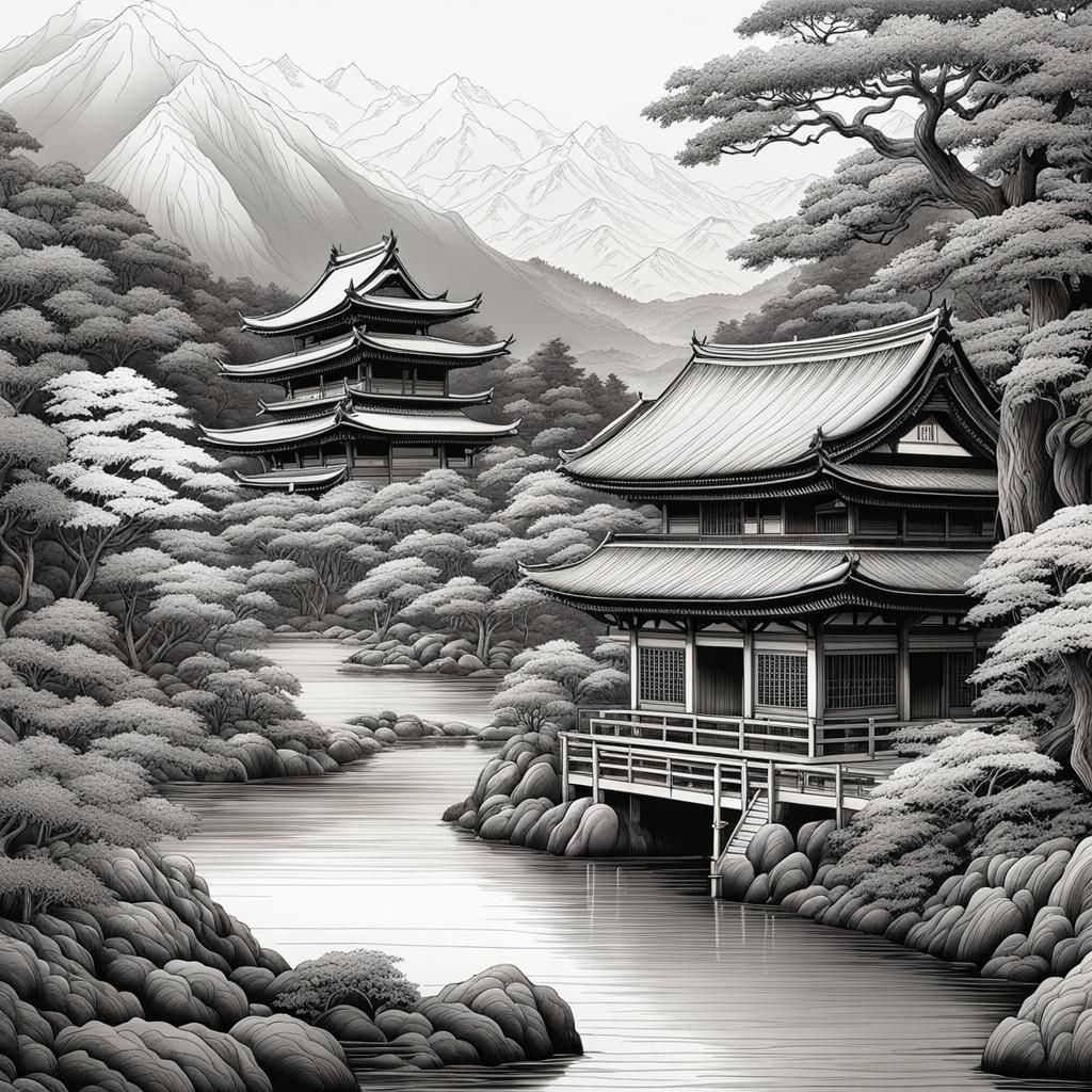 Line drawing AI Generated Artwork NightCafe Creator