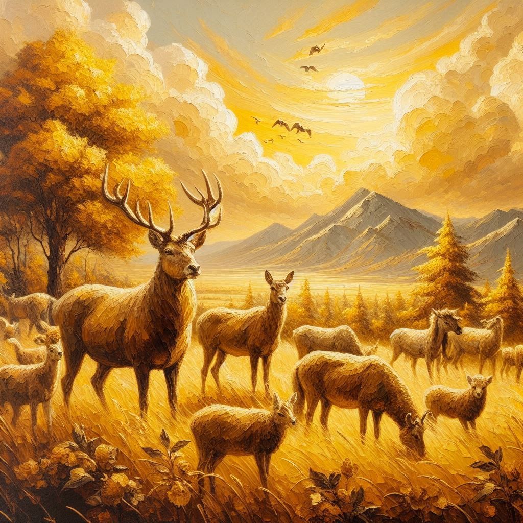 yellow, brown, orange