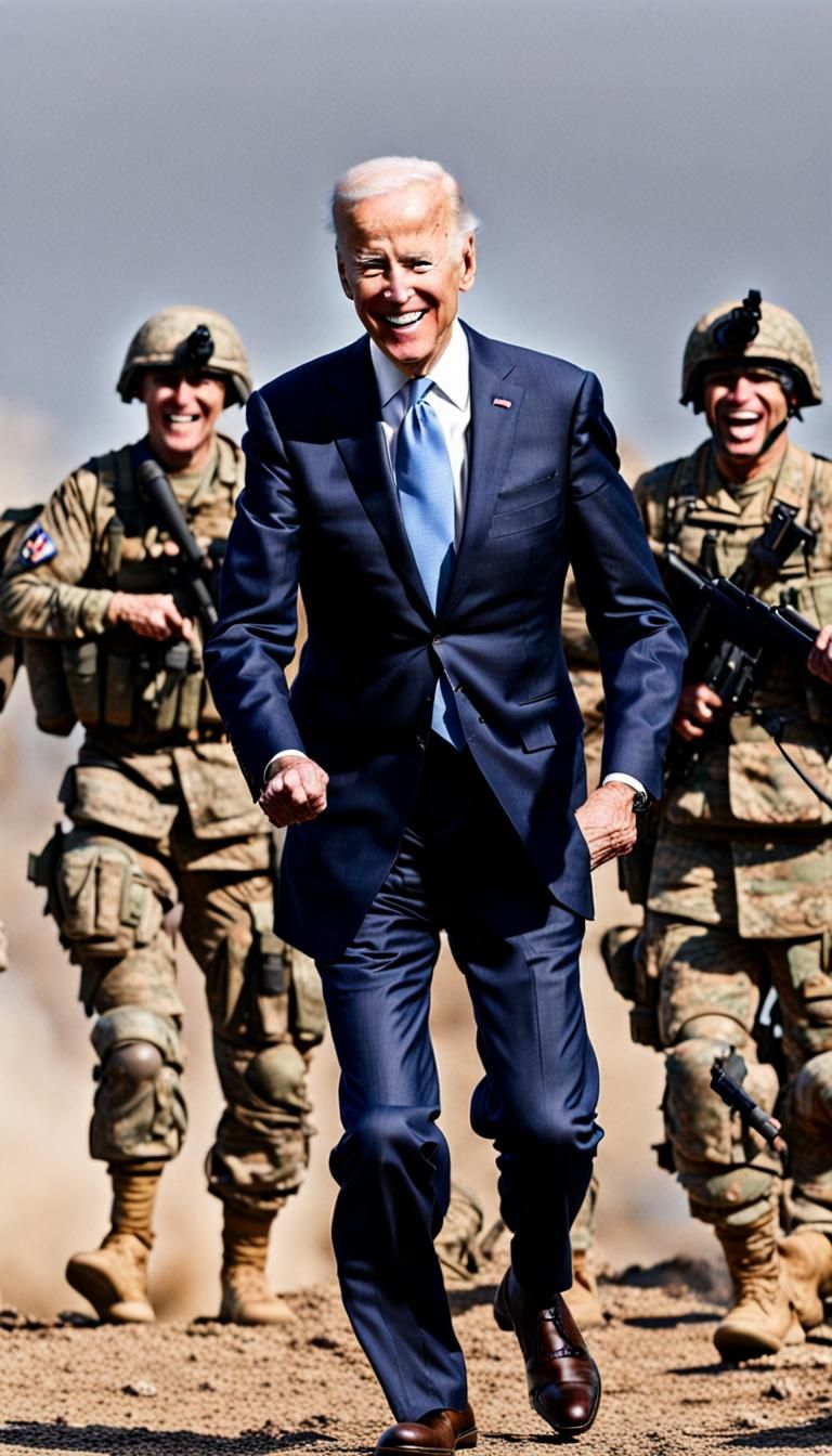 Laughing Biden Starts World War Three - AI Generated Artwork ...