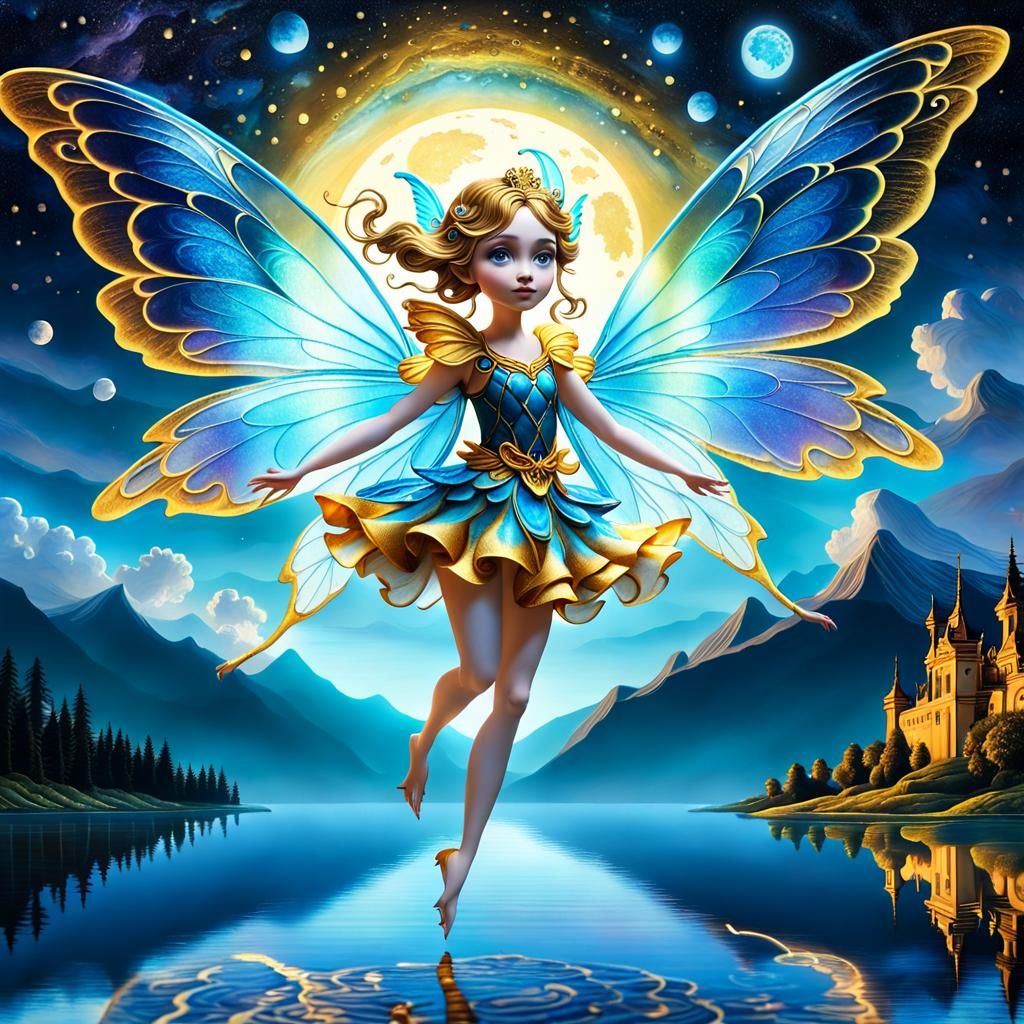 Flying under the moonlight 