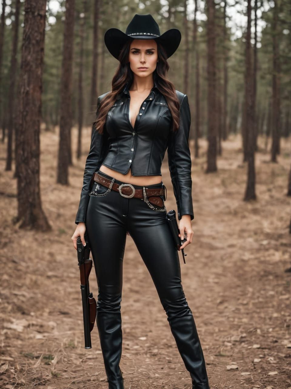 Black Leather Cowgirl