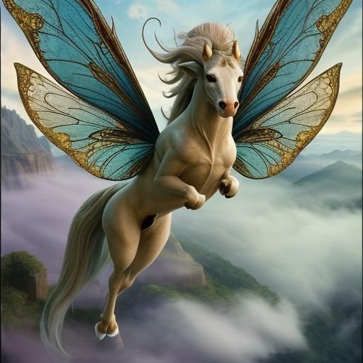 A magnificent mythical beast arises and fairies take flight ...