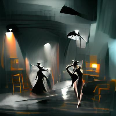 concept art film noir, dancers