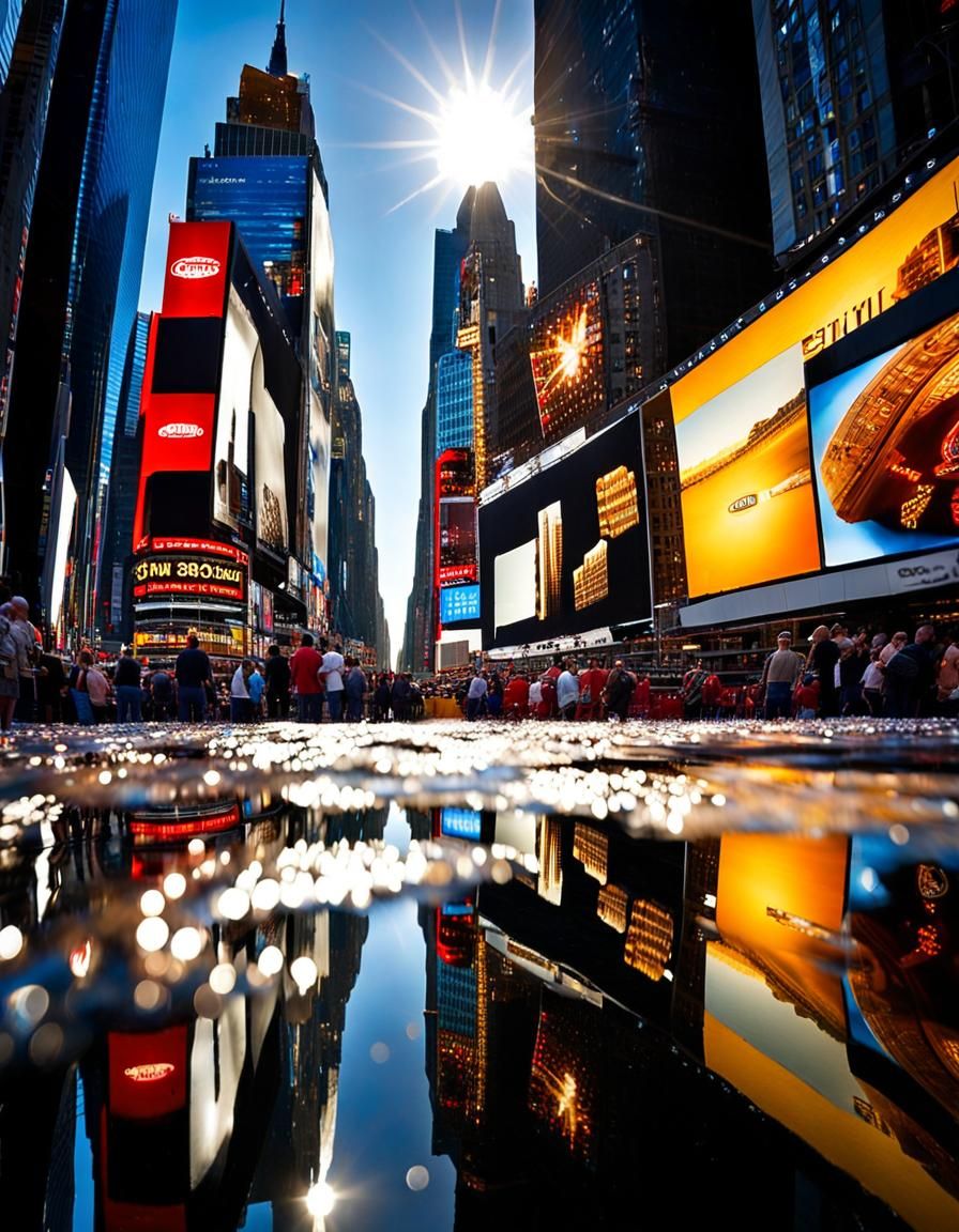 Time Square after the Rain   by @Amok Khan