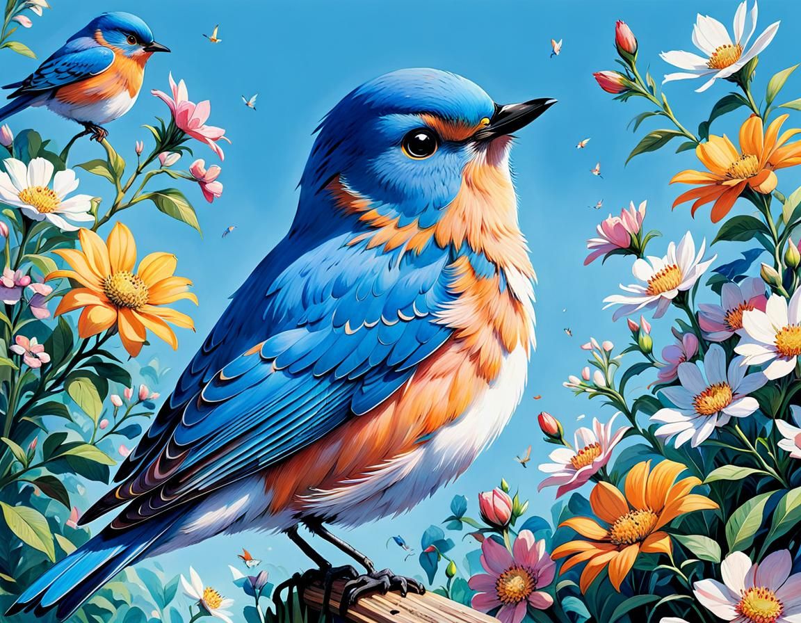 bluebird of happiness  by @Amy 