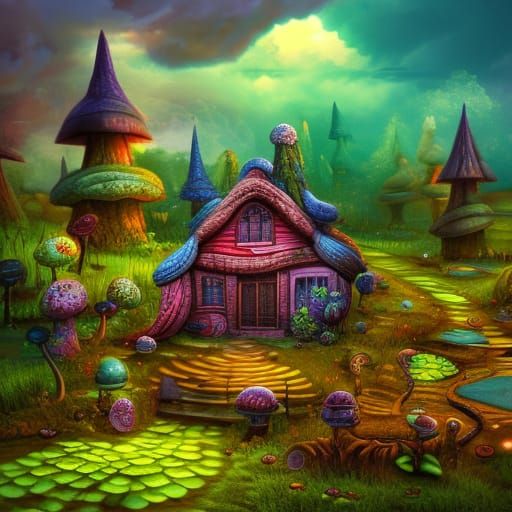 pixie house - AI Generated Artwork - NightCafe Creator