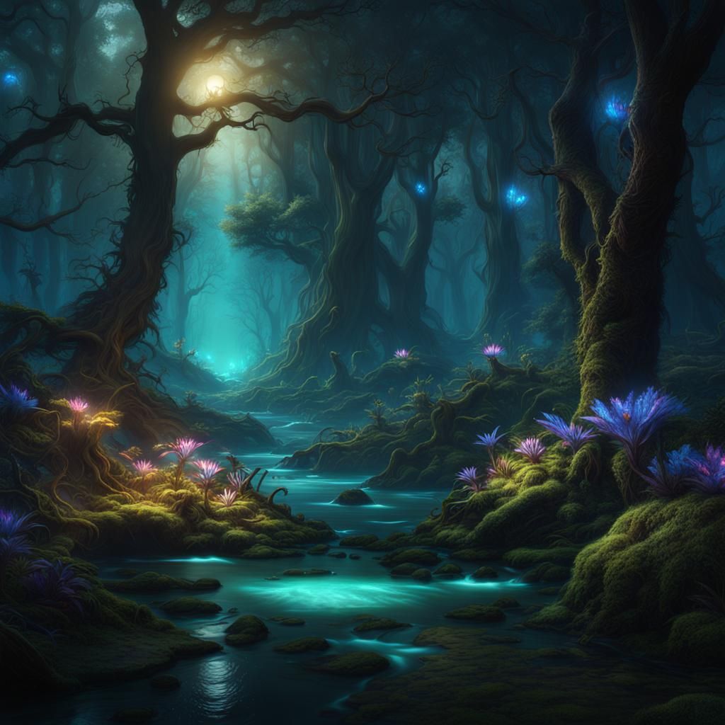 Enchanted forest - AI Generated Artwork - NightCafe Creator