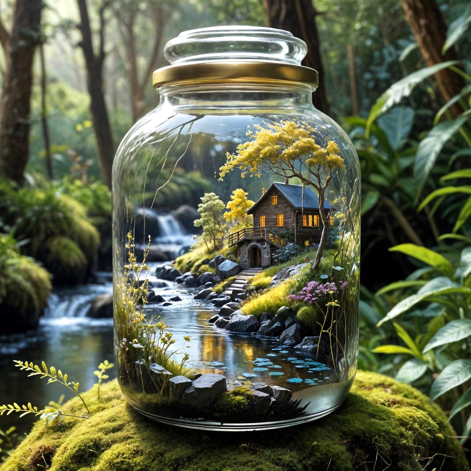 glass jar waterway   by @Floe Joe 