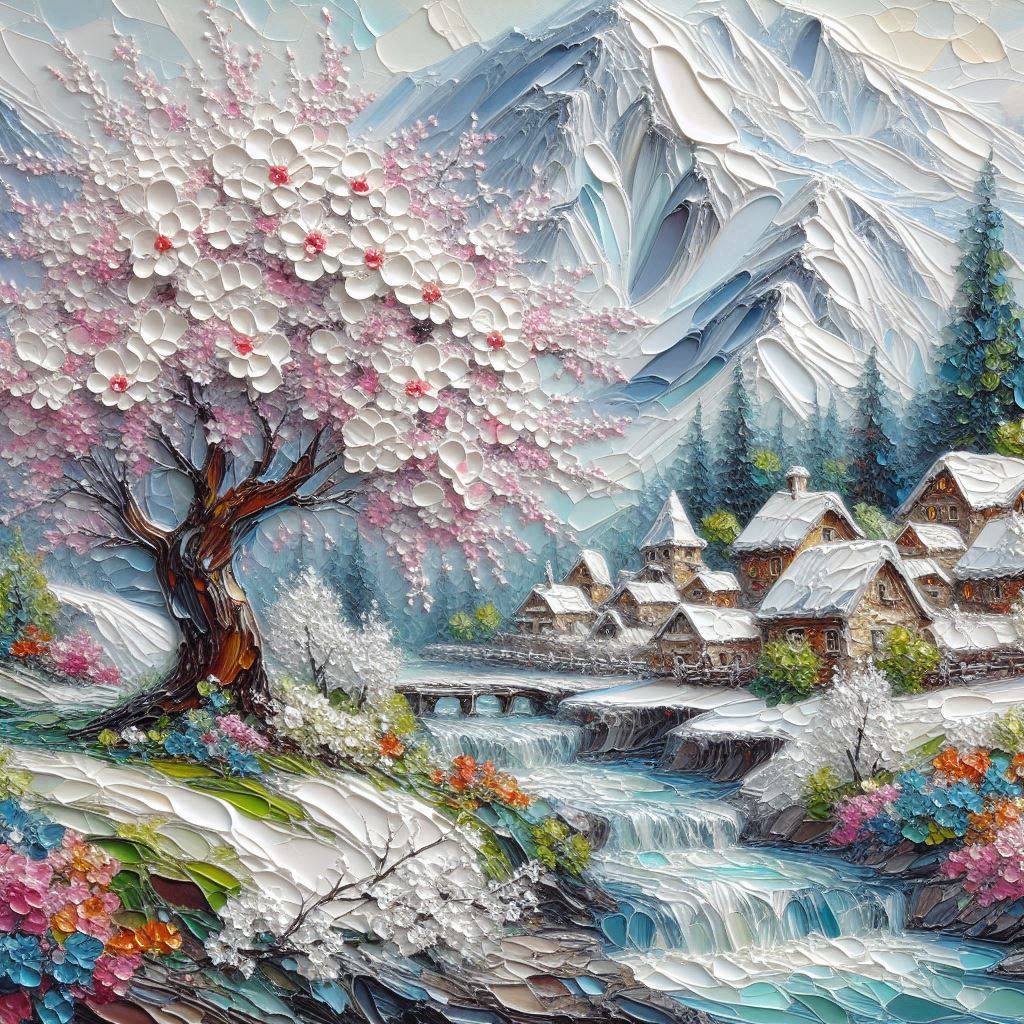 Cherry blossoms in winter