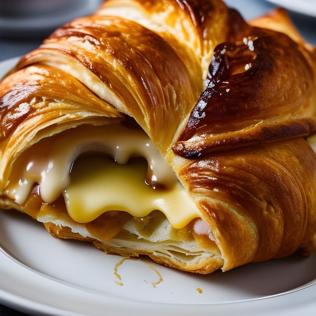 Toasted Ham and Cheese Croissant   by @Donna