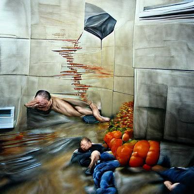 The Fall of Humanity hyperrealism painting