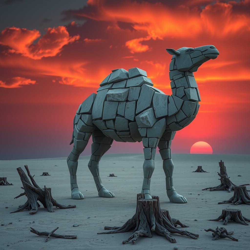 Camel From Stone Blocks  by @Blue Nosed