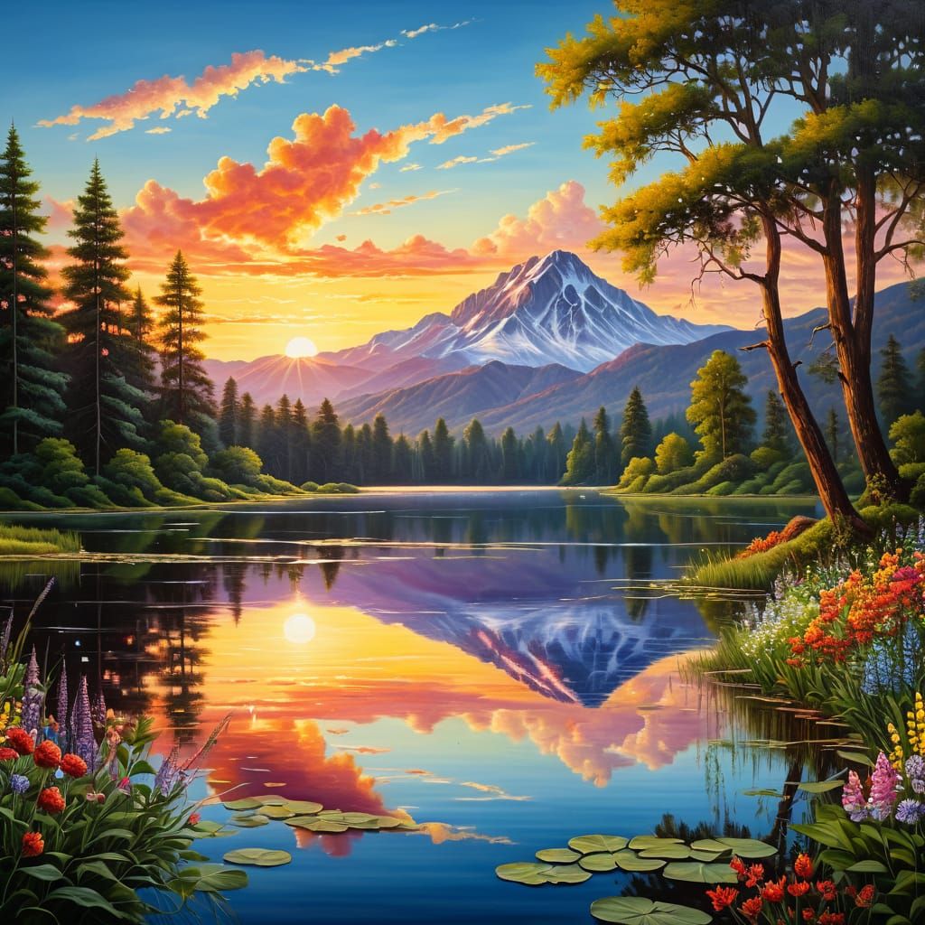 ✨ Le Miroir Éclatant des Cimes ✨