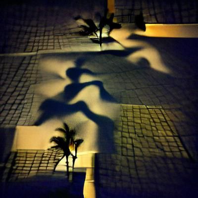 shadows dancing in the night