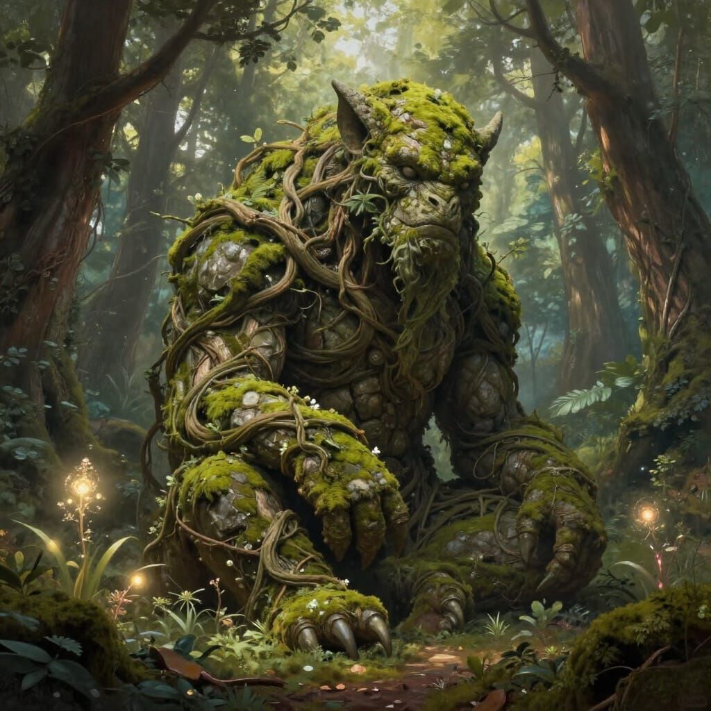 A huge moss-covered monster  by @OnlineDesign333