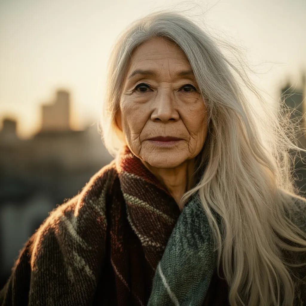 Her Eyes Carried a Thousand Departures With Grace  by @Uwork