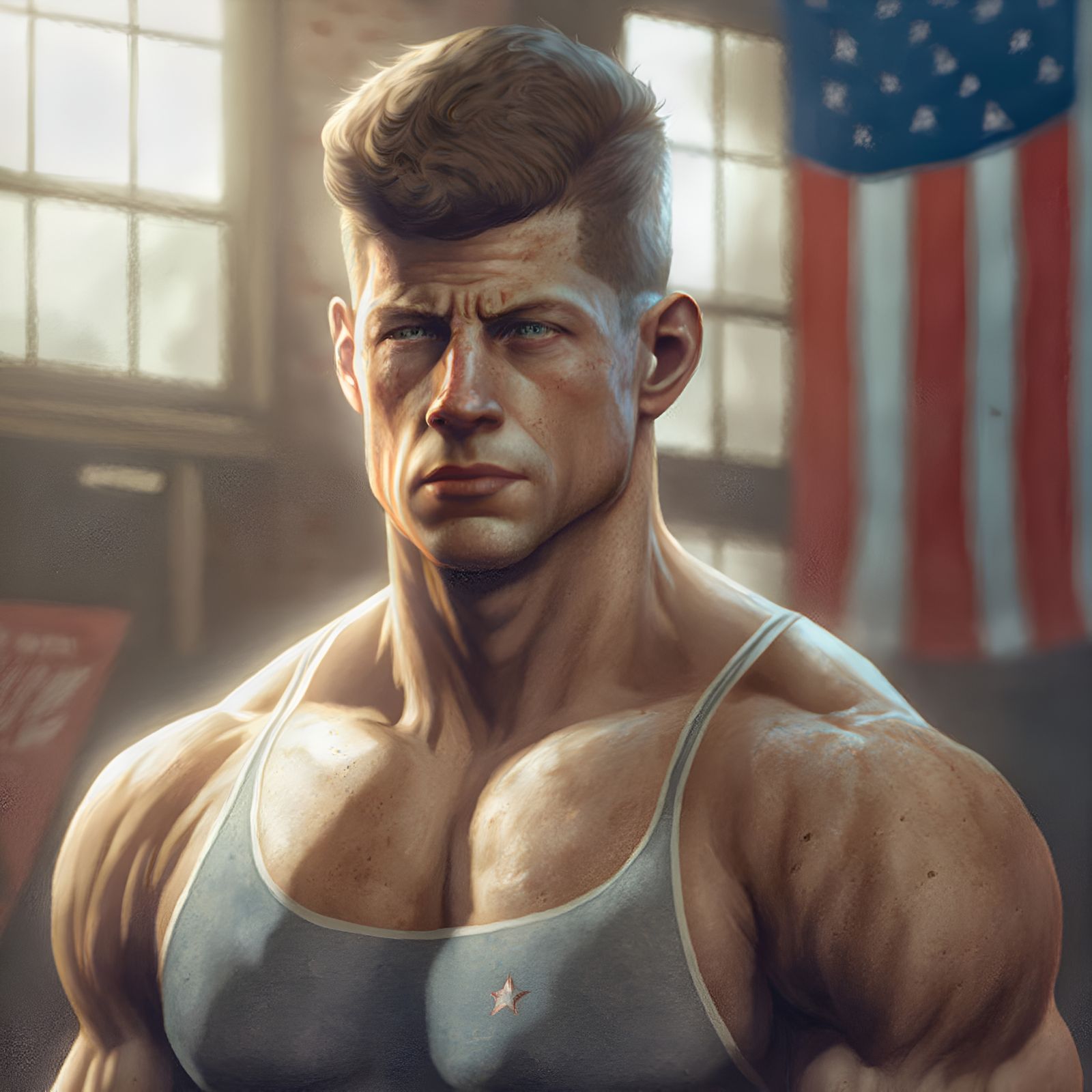 Midjourney Swoleticians: Jacked Kennedy