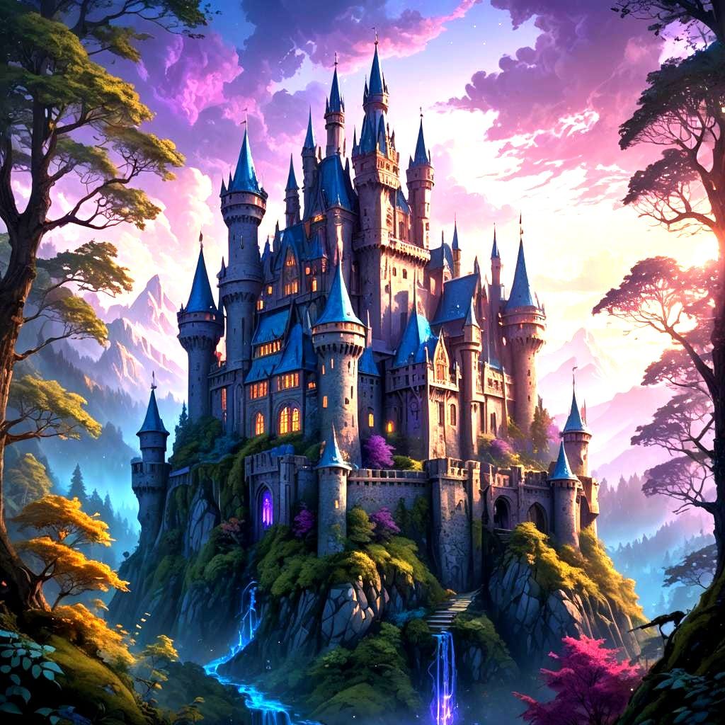 Fantastical Matte Painting in Deep Color, 8K Resolution