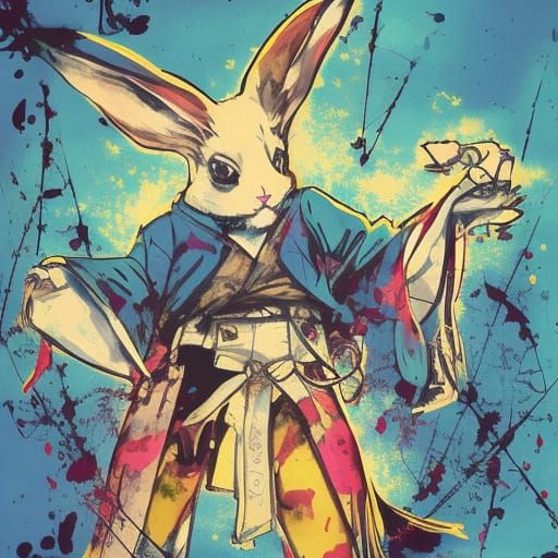 rabbit samurai - AI Generated Artwork - NightCafe Creator