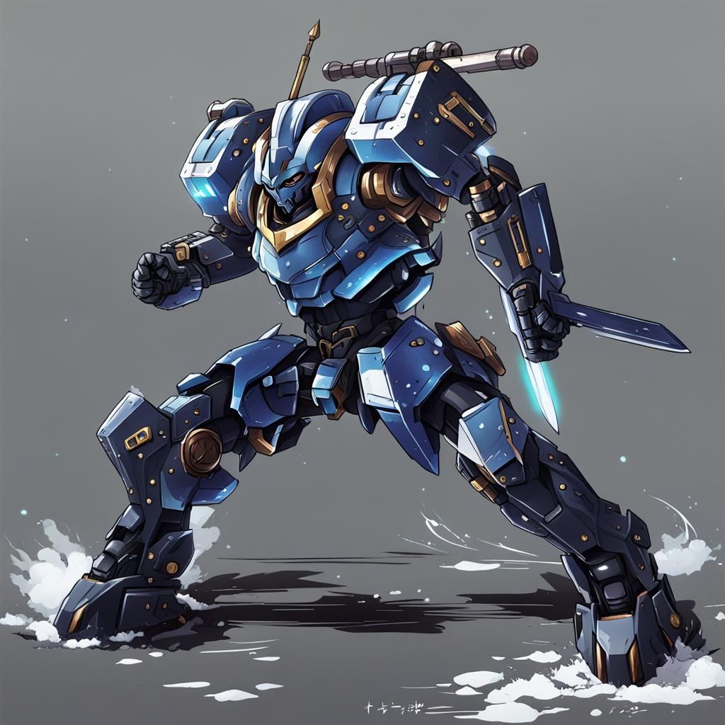 USING GREATSWORD mech by artist "anime", Anime Key Visual, J...