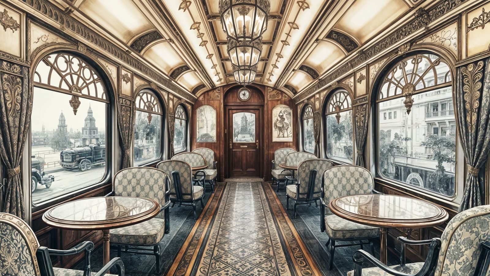 Vintage Train Interior  by @Foul Rabbit