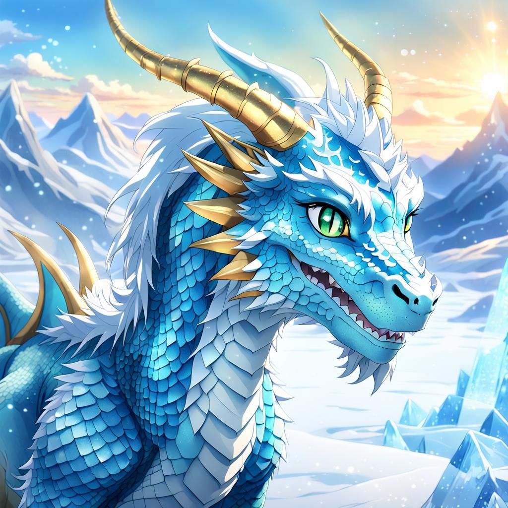 Snowball the ice dragon