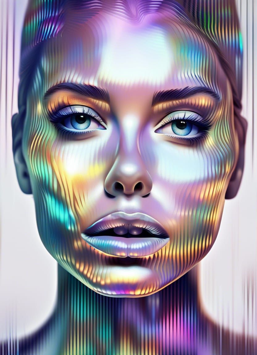 holographic woman - AI Generated Artwork - NightCafe Creator