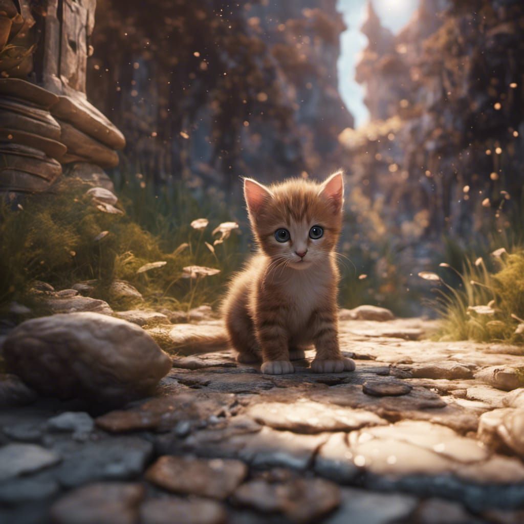 Baby Kitten  by @EducatedFool