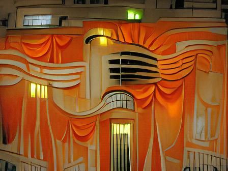 Orange Sighs and Brilliant Tunes art deco