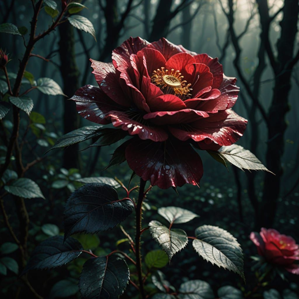 The Rose Blooms at Midnight  by @Julia F